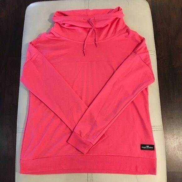 Simply Southern Pink Cowl Neck Sweatshirt - Picture 4 of 7